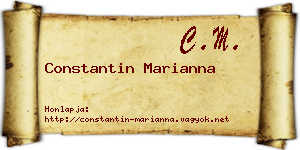 Constantin Marianna névjegykártya