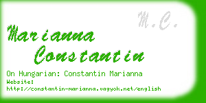 marianna constantin business card